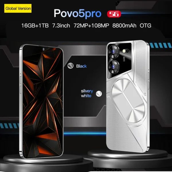 Original 5G Smartphone Povo5 Pro Brand New Gaming Mobile Phone Smart Phone i15 16G 1T Cheap Telephone Telefon Inteligente Medome - Image 6