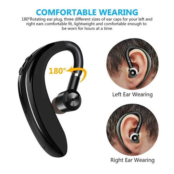 S109 Rotate Handsfree Earphones For Business Man Business Headset Drive Call Earbud With Mic Wireless Single Earphone - Image 3