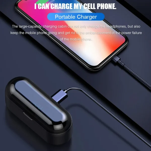 EONLINE TWS 5.0 Earphones 2000mAh Charging Box Wireless Headphones 9D Sports Waterproof Earphones Headsets With Microphone - Image 5