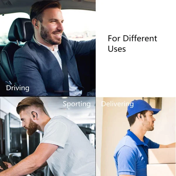 S109 Rotate Handsfree Earphones For Business Man Business Headset Drive Call Earbud With Mic Wireless Single Earphone - Image 2