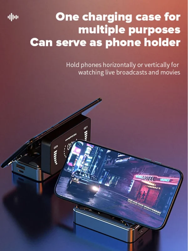 H3 3500mah  Power Bank Charging Box Earphones Mirror IPX7 Waterproof Earbuds Wireless  Headset Sports Headphone