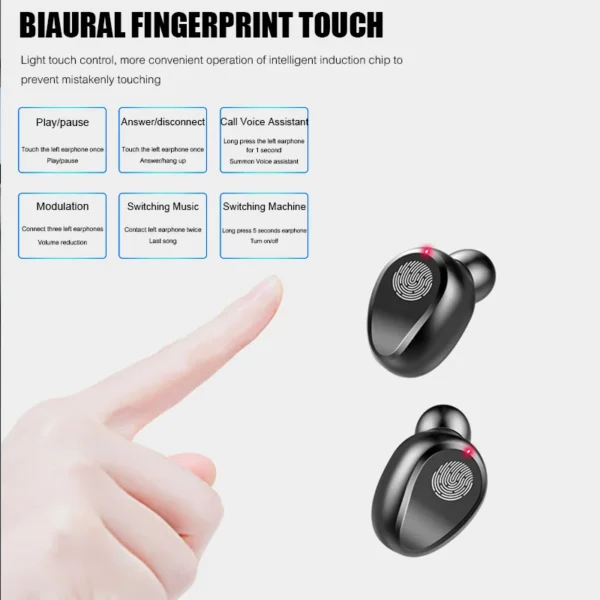 EONLINE TWS 5.0 Earphones 2000mAh Charging Box Wireless Headphones 9D Sports Waterproof Earphones Headsets With Microphone - Image 3