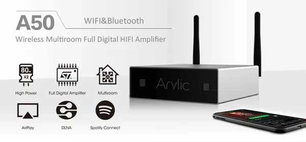 A50 Home WiFi and BT music receiver multiroom wireless Home automation amplifier module - Image 3