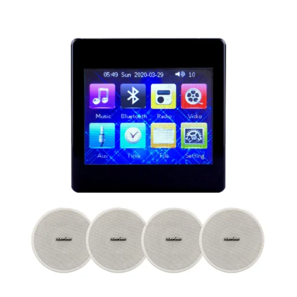Professional Audio Indoor Music Player Touch Screen In wall Amplifier With 4inch Coaxial Ceiling Speaker For Home Theatre System - Image 6