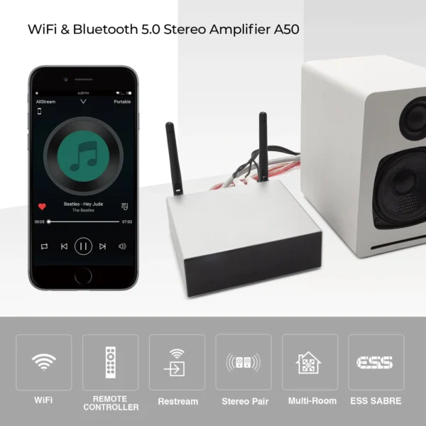 A50 home theater smart audio lab mini audio amplier power amplifier digital amplifiers - Image 4