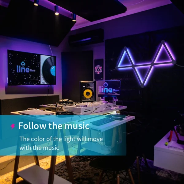 Factory Outlet LED Wall Light Bar Connect APP Smart Light RGB Dimmable Segmented LED Strip Multicolored Smart Home Wall Light - Image 6