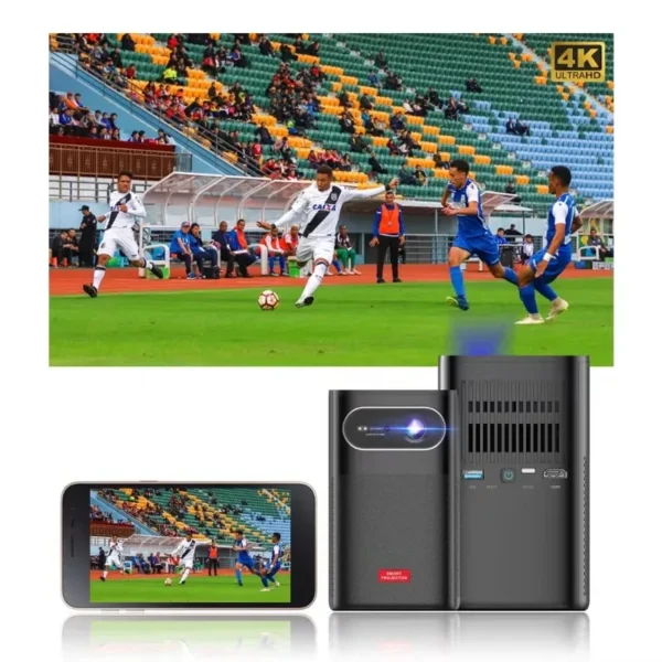 M1GTV version DLP Mini Projector 4K Full HD 3D Auto Focusing Outdoor Party Proyector Intelligent Projector Portable Projector - Image 4