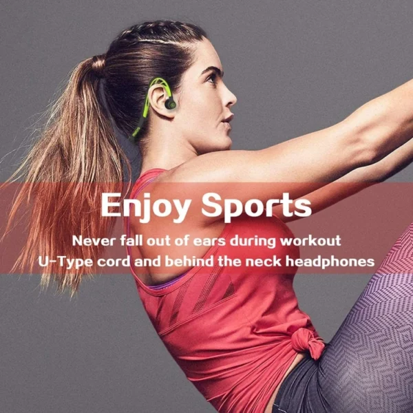 Mucro ML233 Foldable Earphone Running Sports Earbud In-Ear Headphones Night Stereo Neckband Wired Earphones - Image 2