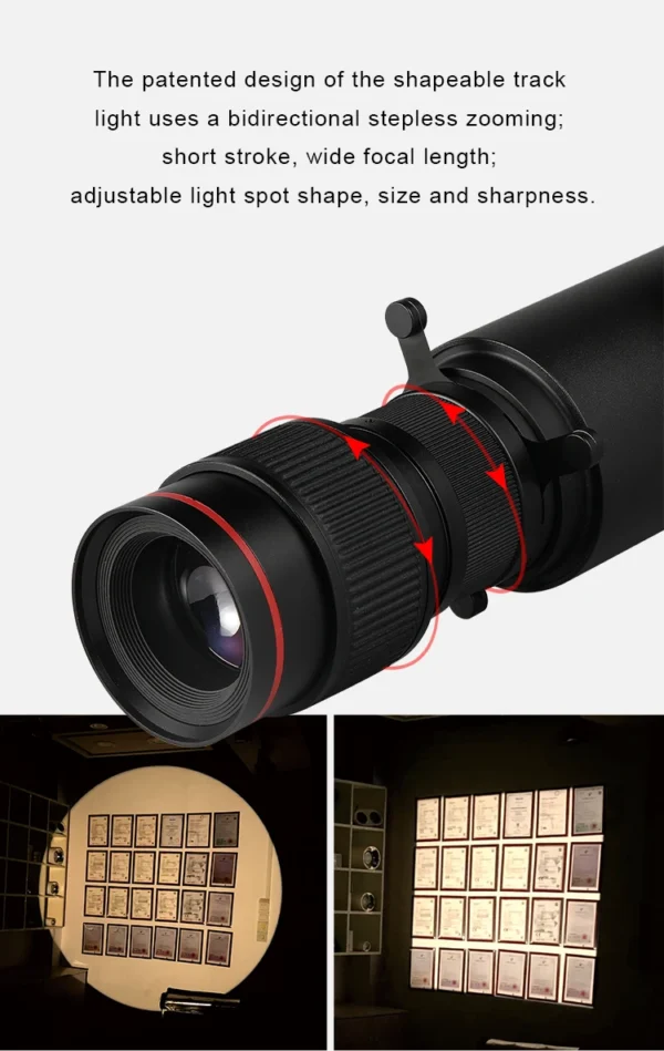 Art Gallery Lighting Indoor Magnetic Spotit Museum Gobo Projector Smart Control Dali Casambi Shapeable Spot Track Light - Image 3