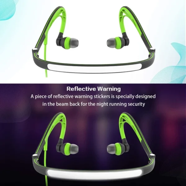 Mucro ML233 Foldable Earphone Running Sports Earbud In-Ear Headphones Night Stereo Neckband Wired Earphones - Image 3