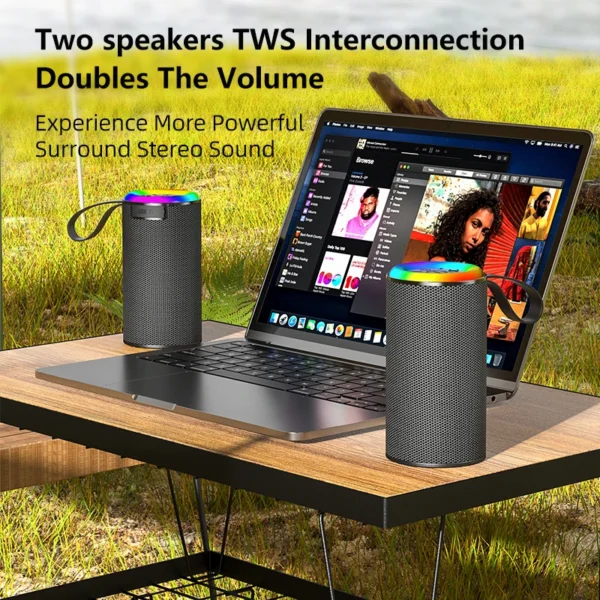 Outdoor Party Super Bass Blue tooth Portable Bluetooths bt Wireless Speaker - Image 5