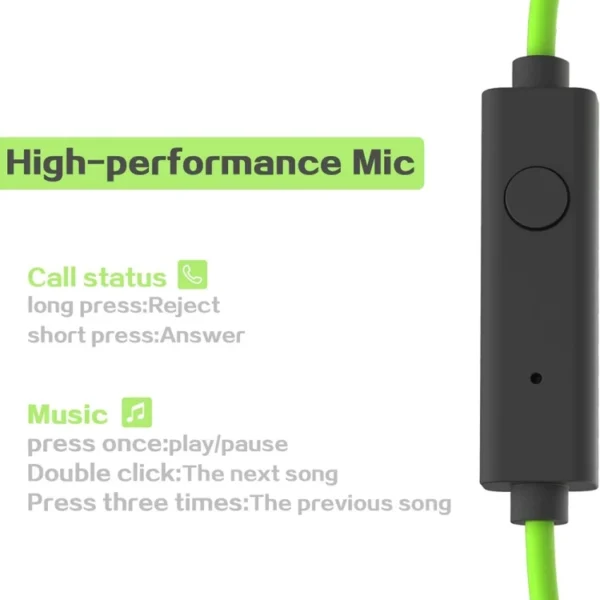 Mucro ML233 Foldable Earphone Running Sports Earbud In-Ear Headphones Night Stereo Neckband Wired Earphones - Image 4