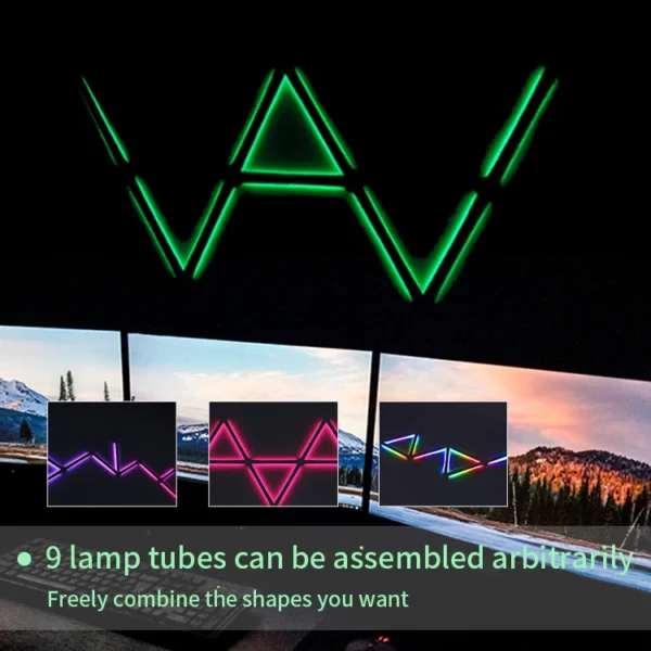 RGB Modern LED Smart Home Light Bulb Connect APP RGB Sync Music Detachable LED Light Luxury Wall Lamp China Smart Light Strip - Image 3