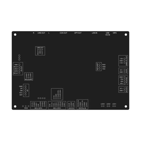 HD DAC 192khz/24bits High-Res Multiroom Wireless Aptx HD Audio Streaming Board Airplay 2 Compatible Preamplifier - Image 3
