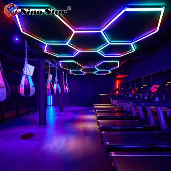 RGB LED Hexagon Lights with Vibrant Color Changing Hex LED light Connect Plug Night Light Gaming Room Decoration Honeycomb Lamp - Image 4
