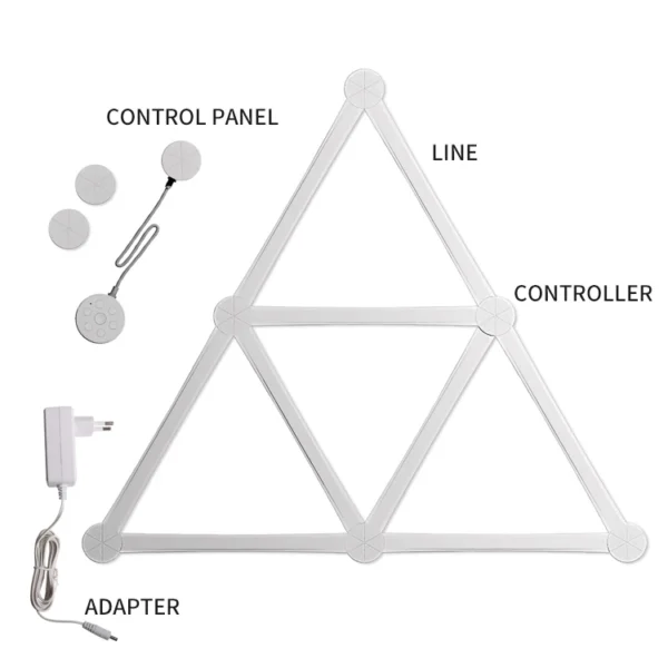 RGB Modern LED Smart Home Light Bulb Connect APP RGB Sync Music Detachable LED Light Luxury Wall Lamp China Smart Light Strip - Image 4