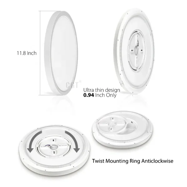 300mm 400mm Smart Round Bedroom Living Room Ambient Ceiling Lighting paneles de led Focos Lamparas De Techo - Image 5