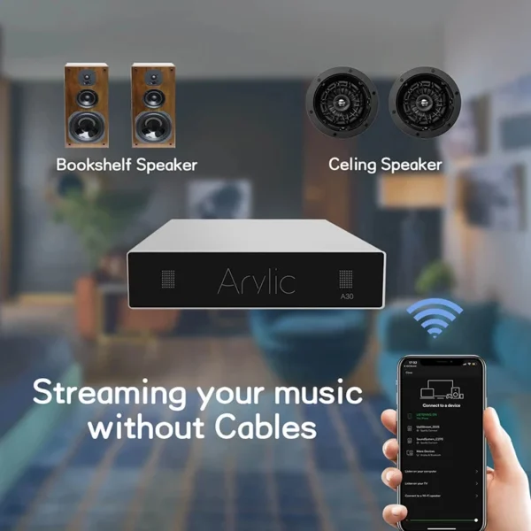A50 wifi speakers multiroom home audio receiver stereo amplificatore audio hifi wifi device - Image 4