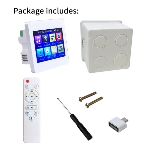 Professional Audio Indoor Music Player Touch Screen In wall Amplifier With 4inch Coaxial Ceiling Speaker For Home Theatre System - Image 3