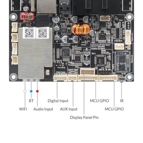 HD DAC 192khz/24bits High-Res Multiroom Wireless Aptx HD Audio Streaming Board Airplay 2 Compatible Preamplifier