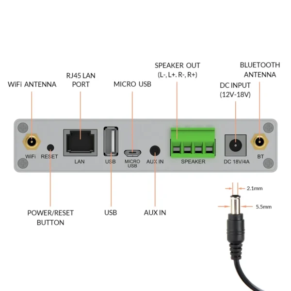A30+ Hi-Fi Audio Wifi Bluetooth Airplay Connect 4STREAM OEM&ODM Professional Wholesale Amplifier