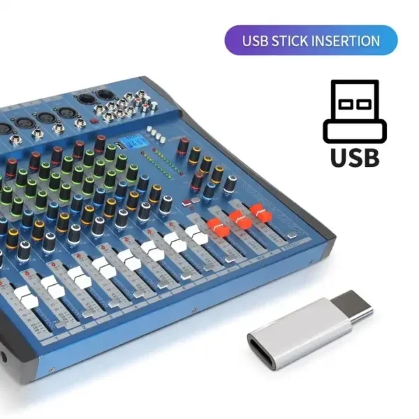New CT8 8 Channel PC Player Karaoke Parts Multi Effects Studio Master Mini Mixer Audio Interface for Keyboards Microphones Mixer - Image 2