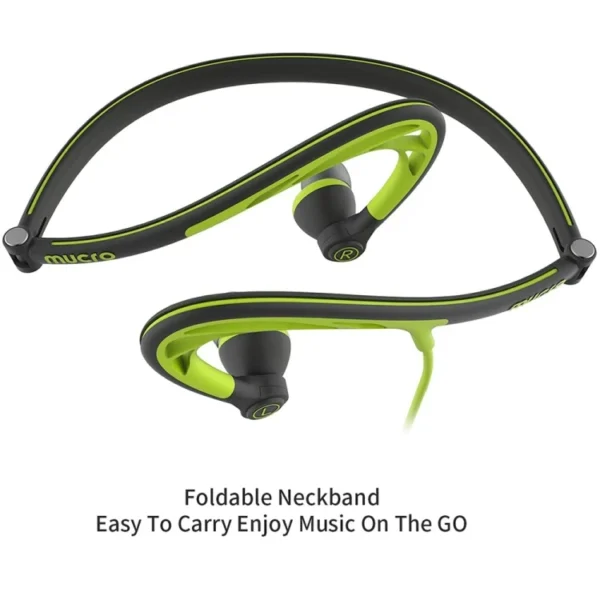 Mucro ML233 Foldable Earphone Running Sports Earbud In-Ear Headphones Night Stereo Neckband Wired Earphones - Image 5