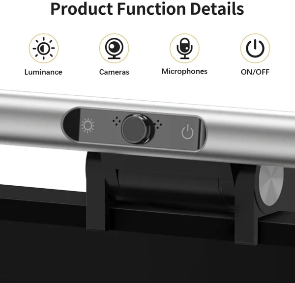 Reading Webcam Portable Monitor Light Bar Dimmable USB Powered LED Computer Monitor Lamp With 3 Light Modes For Video Calls - Image 5